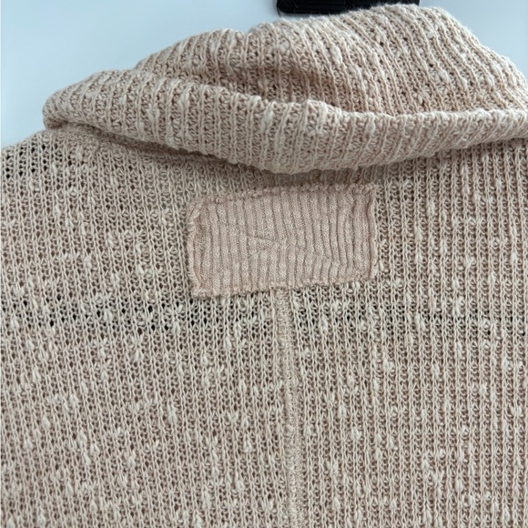 FREE PEOPLE Tommy Turtleneck Sweater Womens Peach Long Sleeve Nubby Knit large - Picture 9 of 16